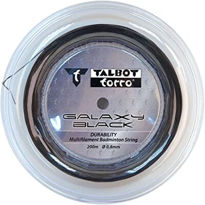 Talbot Torro Filet de Badminton Galaxy Black, Rouleau de 200 m, Épaisseur 0,8 mm, pour Environ 20 Cordes, Dans un Seul Blister, 449148 Talbot Torro Filet de Badminton Galaxy Black, Rouleau de 200 m, Épaisseur 0,8 mm, pour Environ 20 Cordes, Dans un Seul Blister, 449148