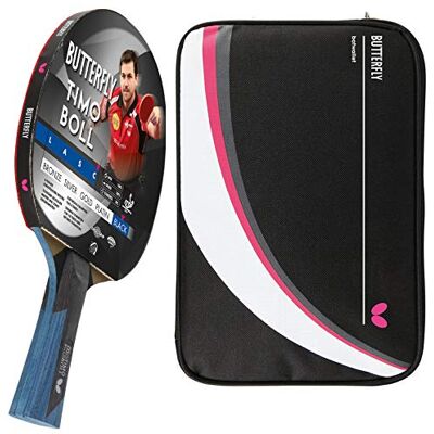 Butterfly ® Timo Boll Black Raquette de tennis de table Raquette de tennis de table Bat TT professionnelle pour joueurs techniquement avancés Revêtement Wakaba certifié ITTF Forme anatomique Butterfly ® Timo Boll Black Raquette de tennis de table Raquette de tennis de table Bat TT professionnelle pour joueurs techniquement avancés Revêtement Wakaba certifié ITTF Forme anatomique