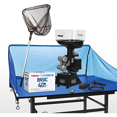 Tibhar Robot de tennis de table Robo Pro Junior + 72 balles d'entraînement + filet de récupération + filet pour balles Machine à balles avec télécommande infrarouge Idéal pour les débutants et les Tibhar Robot de tennis de table Robo Pro Junior + 72 balles d'entraînement + filet de récupération + filet pour balles Machine à balles avec télécommande infrarouge Idéal pour les débutants et les