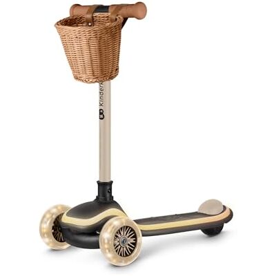 kk Kinderkraft Kinderkraft RKET Trottinette pour enfants à partir de 1 an, jusqu'à 50 kg, roues LED, guidon réglable en hauteur, design moderne, beige kk Kinderkraft Kinderkraft RKET Trottinette pour enfants à partir de 1 an, jusqu'à 50 kg, roues LED, guidon réglable en hauteur, design moderne, beige