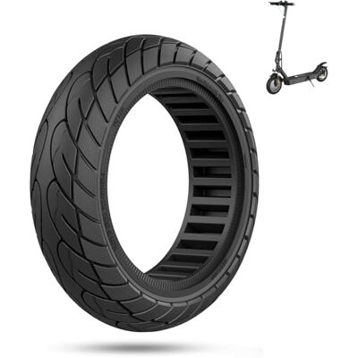 ECOVELO Pneu solide 10 x 2.125 pour trottinette électrique et scooter électrique pneus pleins anti-crevaison roues 10" de rechange (Noir) ECOVELO Pneu solide 10 x 2.125 pour trottinette électrique et scooter électrique pneus pleins anti-crevaison roues 10" de rechange (Noir)
