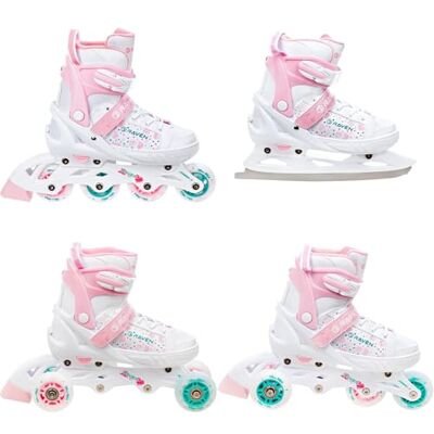 Raven Rollers ROSI 4 en 1 réglables avec roue lumineuse LED Raven Rollers ROSI 4 en 1 réglables avec roue lumineuse LED