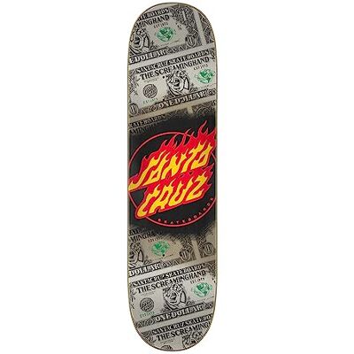SANTA CRUZ Dollar Flame Dot Planche de skateboard SANTA CRUZ Dollar Flame Dot Planche de skateboard