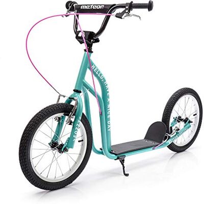 meteor Trottinette pour Enfants Adolescents et Adultes Trottinette Pliable avec 2 Freins Hauteur Réglable Trottinette Funstep avec Grandes Roues Pompées Scooter City en Aluminium jusqu'à 100 kg meteor Trottinette pour Enfants Adolescents et Adultes Trottinette Pliable avec 2 Freins Hauteur Réglable Trottinette Funstep avec Grandes Roues Pompées Scooter City en Aluminium jusqu'à 100 kg