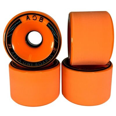 F26 AOB Lot de 4 roues de qualité supérieure pour longboard/Cruiser 2K Roue ronde calibrée et polie (Orange 74 x 52 mm 83A) F26 AOB Lot de 4 roues de qualité supérieure pour longboard/Cruiser 2K Roue ronde calibrée et polie (Orange 74 x 52 mm 83A)