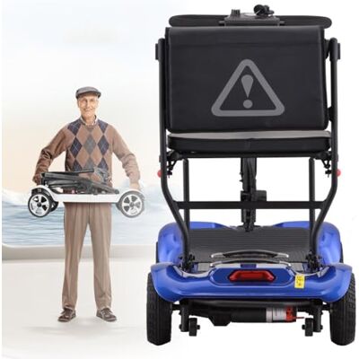 FANGZHL Trottinette de mobilité de voyage pour le coffre Facile à plier 4 roues Moteur sans balais de 270 W Capacité de charge sûre : 120 kg/265 lbs A FANGZHL Trottinette de mobilité de voyage pour le coffre Facile à plier 4 roues Moteur sans balais de 270 W Capacité de charge sûre : 120 kg/265 lbs A