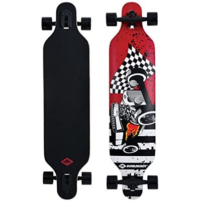 Schildkröt Longboard Freeride 41", Bois d'Érable Collé 9 Plis, Planche Complète avec Suspension à Essieu Suspendu, Roulements à Billes ABEC-11, Design: Hot Engine, 510693 Schildkröt Longboard Freeride 41", Bois d'Érable Collé 9 Plis, Planche Complète avec Suspension à Essieu Suspendu, Roulements à Billes ABEC-11, Design: Hot Engine, 510693