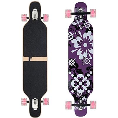 FunTomia Flex3 jusqu'à 68 kg – Longboard Camber (Flex3 jusqu'à 68 kg, fleur violette, bois d'érable) FunTomia Flex3 jusqu'à 68 kg – Longboard Camber (Flex3 jusqu'à 68 kg, fleur violette, bois d'érable)