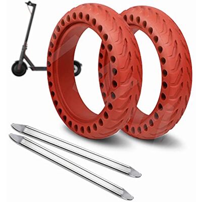 ANSENI ® Roue de rechange anti-crevaison pour trottinette électrique Xiaomi M365/Pro/1S Rouge 8,5 ANSENI ® Roue de rechange anti-crevaison pour trottinette électrique Xiaomi M365/Pro/1S Rouge 8,5