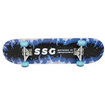 LANTUS Skateboard complet pour enfants, adolescents et adultes, débutants, double kick Maple Deck Concave Cruiser Skateboard avec outil en T LANTUS Skateboard complet pour enfants, adolescents et adultes, débutants, double kick Maple Deck Concave Cruiser Skateboard avec outil en T