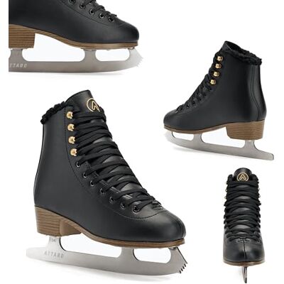 ATTABO Patins à glace pour enfants ISLA Noir Taille 35 EU Patins en acier inoxydable Idéal pour les débutants ou les confirmés Dessus en PVC Soutien solide de la cheville Stabilité et ATTABO Patins à glace pour enfants ISLA Noir Taille 35 EU Patins en acier inoxydable Idéal pour les débutants ou les confirmés Dessus en PVC Soutien solide de la cheville Stabilité et