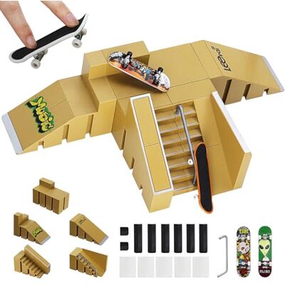 ideallife Kit de Rampes et Mini Skateboard pour Enfants 2 Planches Complètes et Rampe pour Astuces Jouets pour Garçons et Filles ideallife Kit de Rampes et Mini Skateboard pour Enfants 2 Planches Complètes et Rampe pour Astuces Jouets pour Garçons et Filles
