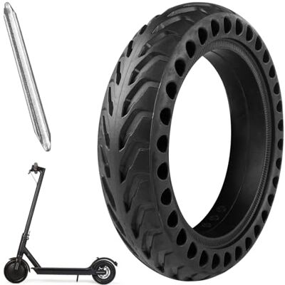 Lectorias 1 roue massive de 21,6 cm pour trottinette électrique, roue massive en caoutchouc avec manche, pneus de rechange en caoutchouc noir, roues de rechange double épaisseur pour M365 Lectorias 1 roue massive de 21,6 cm pour trottinette électrique, roue massive en caoutchouc avec manche, pneus de rechange en caoutchouc noir, roues de rechange double épaisseur pour M365