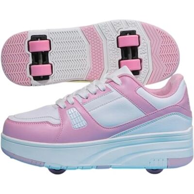 RUILBJ Chaussures à roulettes pour enfants filles adolescents chaussures à roulettes chaussures à 4 roues rétractables adultes chaussures de skateboard RUILBJ Chaussures à roulettes pour enfants filles adolescents chaussures à roulettes chaussures à 4 roues rétractables adultes chaussures de skateboard