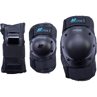 K2 Skates Unisexe Protections pour patins en ligne PRIME PAD SET W — black – blue — XL (Knee: A:45-49cm B:39-42cm / Elbow: A:30-33cm B:29-32cm / Wrist: A:24-26cm B:21-23cm) — 30E1414 K2 Skates Unisexe Protections pour patins en ligne PRIME PAD SET W — black – blue — XL (Knee: A:45-49cm B:39-42cm / Elbow: A:30-33cm B:29-32cm / Wrist: A:24-26cm B:21-23cm) — 30E1414