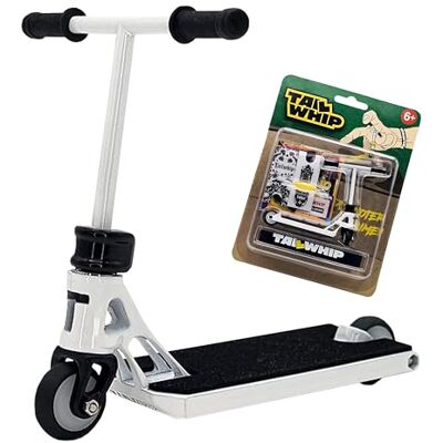 TAILWHIP PRO Trottinette avec roulements à billes – Pas de jeu, silencieux, autocollants de planche pour personnalisation, en métal robuste, pour enfants et adultes, blanc TAILWHIP PRO Trottinette avec roulements à billes – Pas de jeu, silencieux, autocollants de planche pour personnalisation, en métal robuste, pour enfants et adultes, blanc