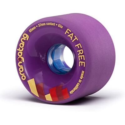 Orangatang Fat Free 65 mm 83a Freeride Longboard Skateboard Wheels (Violet, Lot de 4) Orangatang Fat Free 65 mm 83a Freeride Longboard Skateboard Wheels (Violet, Lot de 4)