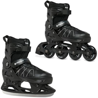 Raven Patins de hockey sur glace 2 en 1 Expert réglables Raven Patins de hockey sur glace 2 en 1 Expert réglables