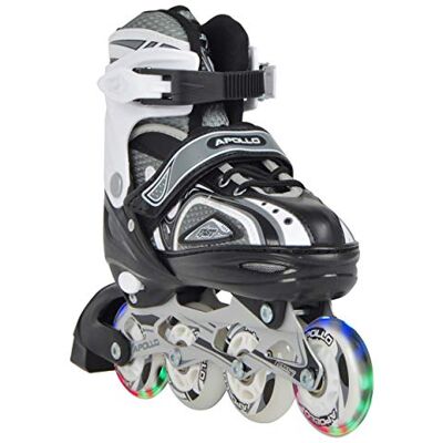 Apollo Super Blades X Pro, S, M, L, Roues LED illuminées Rollers pour Enfants idéals pour débutants, Patins à roulettes Confortables Patins Inline pour Filles et garçons Apollo Super Blades X Pro, S, M, L, Roues LED illuminées Rollers pour Enfants idéals pour débutants, Patins à roulettes Confortables Patins Inline pour Filles et garçons