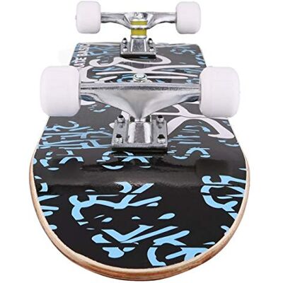 LANTUS Skateboard complet pour enfants, adolescents et adultes, débutants, double kick Maple Deck Concave Cruiser Skateboard avec outil en T LANTUS Skateboard complet pour enfants, adolescents et adultes, débutants, double kick Maple Deck Concave Cruiser Skateboard avec outil en T