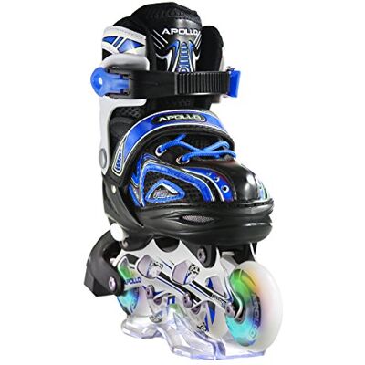 Apollo Super Blades X Pro, S, M, L, Roues LED illuminées Rollers pour Enfants idéals pour débutants, Patins à roulettes Confortables Patins Inline pour Filles et garçons Apollo Super Blades X Pro, S, M, L, Roues LED illuminées Rollers pour Enfants idéals pour débutants, Patins à roulettes Confortables Patins Inline pour Filles et garçons