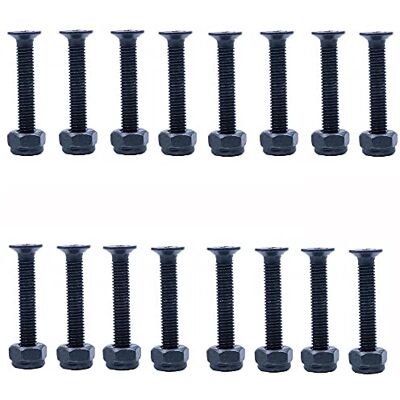 ANCLLO Lot de 16 vis de rechange pour skateboard et longboard Noir 35 mm ANCLLO Lot de 16 vis de rechange pour skateboard et longboard Noir 35 mm