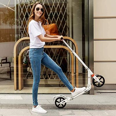 Hikole Scooter adulte pour enfants Trottinette pliable avec grande roue et 3 réglable en hauteur Hikole Scooter adulte pour enfants Trottinette pliable avec grande roue et 3 réglable en hauteur