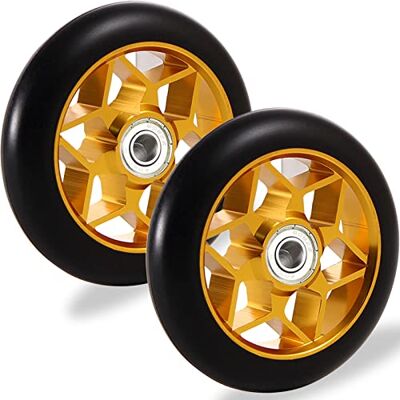 Aloskart 2Pcs Roue de Trottinette Freestyle 110mm, Roues trottinette Pro Stunt 110 mm, Roues Remplacement trottinette avec ABEC-9 Roulements, 110mm Roues pour Trottinette Freestyle Classique Pro Stunt Aloskart 2Pcs Roue de Trottinette Freestyle 110mm, Roues trottinette Pro Stunt 110 mm, Roues Remplacement trottinette avec ABEC-9 Roulements, 110mm Roues pour Trottinette Freestyle Classique Pro Stunt