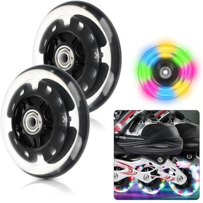 Mitening 2 Pièces Roues de Scooter Lumineuses, Roues de Trottinette, Roue Trottinette Freestyle, 100mm Scooter Replacement Wheels, Roues de Remplacement City Scooter avec ABEC-9, pour Trottinette Stunt Scooter Mitening 2 Pièces Roues de Scooter Lumineuses, Roues de Trottinette, Roue Trottinette Freestyle, 100mm Scooter Replacement Wheels, Roues de Remplacement City Scooter avec ABEC-9, pour Trottinette Stunt Scooter