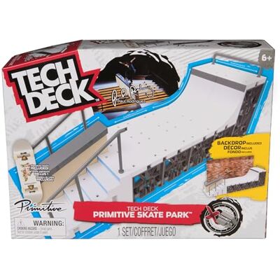 Spin Master Tech Deck Primitive Skate Park de X-Connect Kit de rampes personnalisables et constructibles avec une planche à doigts pour enfants à partir de 6 ans Spin Master Tech Deck Primitive Skate Park de X-Connect Kit de rampes personnalisables et constructibles avec une planche à doigts pour enfants à partir de 6 ans