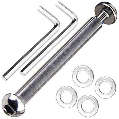 OTFAITP Boulon d'essieu avant et arrière M8 8 mm x 28 mm-86 mm en acier carbone de qualité 8.8 pour trottinette freestyle, adolescent/adulte, capacité de 800 kg OTFAITP Boulon d'essieu avant et arrière M8 8 mm x 28 mm-86 mm en acier carbone de qualité 8.8 pour trottinette freestyle, adolescent/adulte, capacité de 800 kg