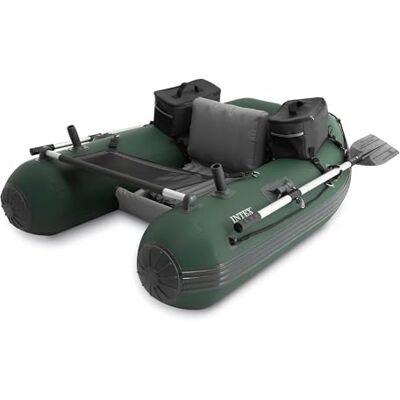 Intex Big Catch Pro Flotteur de pêche gonflable avec rames de bateau de 137,2 cm, pompe à haut rendement, supports de canne à pêche amovibles, règle en maille, sac à dos robuste, sac de rangement Intex Big Catch Pro Flotteur de pêche gonflable avec rames de bateau de 137,2 cm, pompe à haut rendement, supports de canne à pêche amovibles, règle en maille, sac à dos robuste, sac de rangement