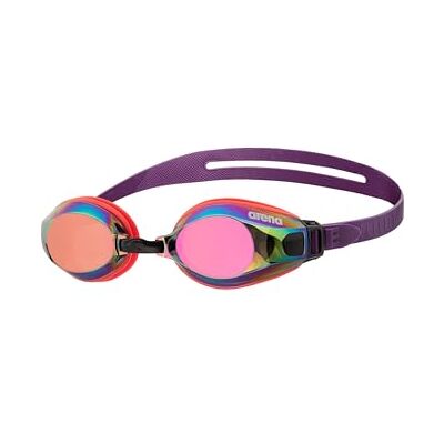arena Zoom X-Fit Lunettes de natation miroir unisexe pour adulte avec verres larges, protection UV, pont de nez réglable, joints en silicone et verres anti-buée arena Zoom X-Fit Lunettes de natation miroir unisexe pour adulte avec verres larges, protection UV, pont de nez réglable, joints en silicone et verres anti-buée