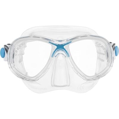 Cressi Marea Jr Masque sous-marin avec deux verres séparés Unisexe Enfant Transparent/Bleu Cressi Marea Jr Masque sous-marin avec deux verres séparés Unisexe Enfant Transparent/Bleu