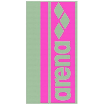 Serviette de plage jacquard rose et vert ARENA - Serviette de plage Serviette de plage jacquard rose et vert ARENA - Serviette de plage