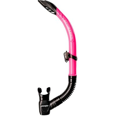 SCUBAPRO Escape Tuba semi-sec avec valve de purge et protection anti-éclaboussures Rose SCUBAPRO Escape Tuba semi-sec avec valve de purge et protection anti-éclaboussures Rose