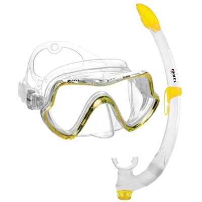Mares Masque et Tuba Aquazone Combo Pure Vision, Combinaison Masque et Tuba Snorkeling Adulte, Unisex, Jaune Mares Masque et Tuba Aquazone Combo Pure Vision, Combinaison Masque et Tuba Snorkeling Adulte, Unisex, Jaune