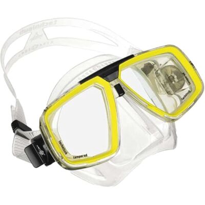 Aqualung LOOK Masque sous-marin adulte double lentille en verre trempé design polyvalent pour tous les visages, boucles à cadran 360° imperméabilisation améliorée, idéal pour la plongée sous-marine Aqualung LOOK Masque sous-marin adulte double lentille en verre trempé design polyvalent pour tous les visages, boucles à cadran 360° imperméabilisation améliorée, idéal pour la plongée sous-marine