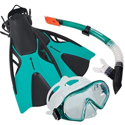 Schildkröt Cayman Set de Plongée pour Adultes, 3 Pièces Masque, Tuba, Palmes Réglables taille 43-47, Silicone de Haute Qualité, Ajustement Parfait, Tout Emballé dans un Sac Pratique, 940003 Schildkröt Cayman Set de Plongée pour Adultes, 3 Pièces Masque, Tuba, Palmes Réglables taille 43-47, Silicone de Haute Qualité, Ajustement Parfait, Tout Emballé dans un Sac Pratique, 940003