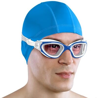 AqtivAqua DX Lunettes de Natation Lunettes Piscine Enfants Adultes Femme Homme (Bleu&Blanc, Clair) AqtivAqua DX Lunettes de Natation Lunettes Piscine Enfants Adultes Femme Homme (Bleu&Blanc, Clair)