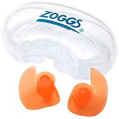 Zoggs Aqua Plugz Junior (6-14 ans), bouchons d'oreilles réutilisables en silicone, orange Zoggs Aqua Plugz Junior (6-14 ans), bouchons d'oreilles réutilisables en silicone, orange