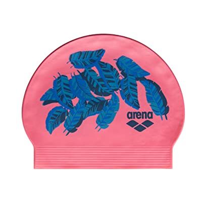 arena Bonnet de bain unisexe imprimé en latex doux pour homme et femme, parfait pour les cheveux longs, réduit la traînée, 100% latex, feuilles tropicales arena Bonnet de bain unisexe imprimé en latex doux pour homme et femme, parfait pour les cheveux longs, réduit la traînée, 100% latex, feuilles tropicales
