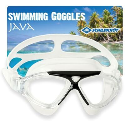 Schildkröt Lunettes de Natation Java pour Adultes Lunettes de Natation avec Champ de Vision à 180°, Antibuée, Protection UV et Réglage Facile Idéales pour le Triathlon, l'Eau Libre et l'Entraîneme Schildkröt Lunettes de Natation Java pour Adultes Lunettes de Natation avec Champ de Vision à 180°, Antibuée, Protection UV et Réglage Facile Idéales pour le Triathlon, l'Eau Libre et l'Entraîneme