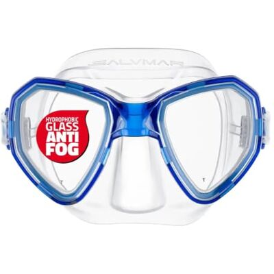 SALVIMAR , Ensemble masque Morpheus anti-buée + tuba Time Splash, bleu/transparent SALVIMAR , Ensemble masque Morpheus anti-buée + tuba Time Splash, bleu/transparent