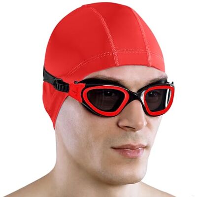AqtivAqua DX Lunettes de Natation Lunettes Piscine Enfants Adultes Femme Homme (Rouge, Teinte) AqtivAqua DX Lunettes de Natation Lunettes Piscine Enfants Adultes Femme Homme (Rouge, Teinte)