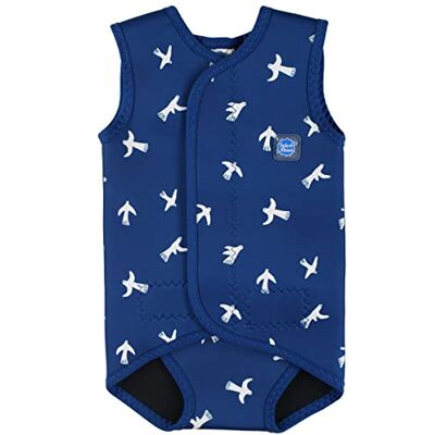 Splash About Baby Wrap Combinaison de plongée, White Birds, 0-6 Mois Splash About Baby Wrap Combinaison de plongée, White Birds, 0-6 Mois
