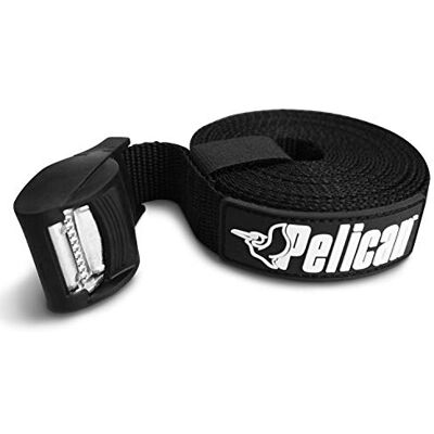 Pelican Roof Rack Tie Down Deluxe Strap with Buckle Bumper for Kayaks, Canoes, Surfboards and Paddle Boards 15 ft Black Pelican Roof Rack Tie Down Deluxe Strap with Buckle Bumper for Kayaks, Canoes, Surfboards and Paddle Boards 15 ft Black