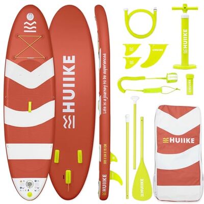 HUIIKE Paddle Gonflable Adulte 10' et Jusqu'à 130 kg, Accessoires Inclus SUP Convertible en Kayak avec Pagaie, Pompe, Ailerons, Leash, Sac à Dos. Stand Up Paddle Board Grande Stabilité et Résistance HUIIKE Paddle Gonflable Adulte 10' et Jusqu'à 130 kg, Accessoires Inclus SUP Convertible en Kayak avec Pagaie, Pompe, Ailerons, Leash, Sac à Dos. Stand Up Paddle Board Grande Stabilité et Résistance