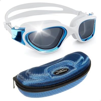 AqtivAqua Lunettes de Natation Lunettes Piscine Enfants Adultes Femme Homme DX-P (Bleu Métallique, Étui Bleu, Verre Teinté) AqtivAqua Lunettes de Natation Lunettes Piscine Enfants Adultes Femme Homme DX-P (Bleu Métallique, Étui Bleu, Verre Teinté)