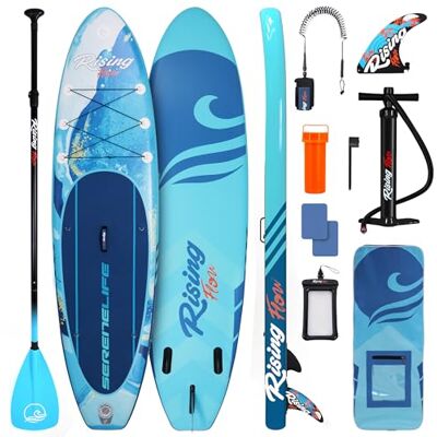 SereneLife SLSUPB518 Paddleboard - 10,5 pi - Bleu - SUP pour 1 SereneLife SLSUPB518 Paddleboard - 10,5 pi - Bleu - SUP pour 1